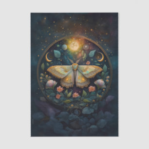 Papel De Seda Asas de Gossamer à Meia-Noite, Mariposa e Lua Vert