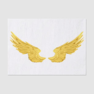 Papel De Seda Asas douradas do anjo de Falln
