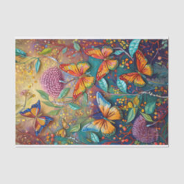 Papel De Seda Asas em Fogo, Borboletas de Verão Tarde