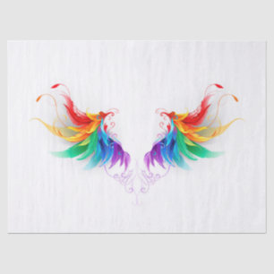 Papel De Seda Asas Fluffy Rainbow