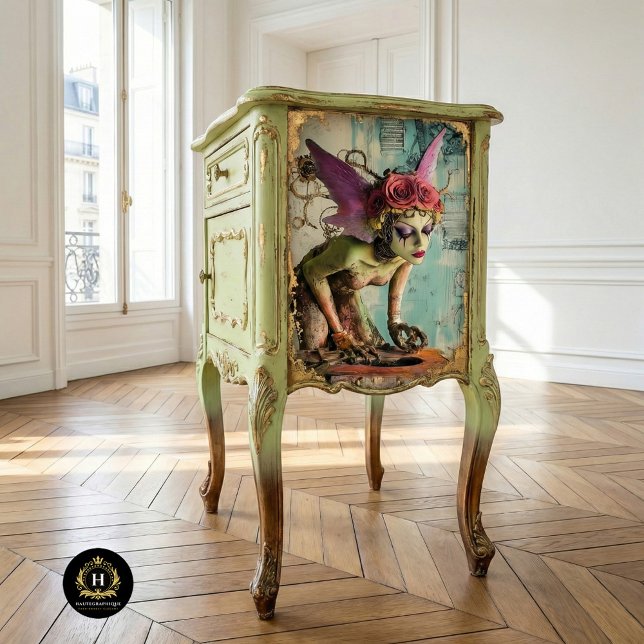 Papel De Seda Asas Rosa Paris Gótico Decoupage de Gárgula  (Criador carregado)