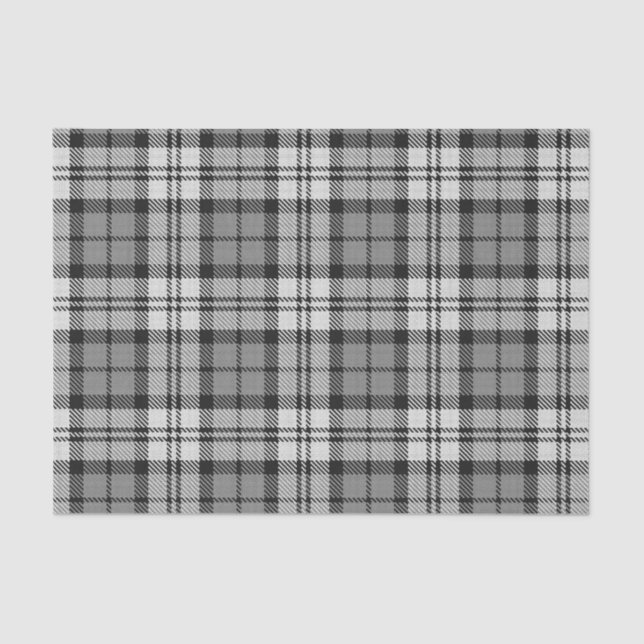 Papel De Seda Ash Cinza Blackwatch Campbell Tartan Xadrez (Frente )