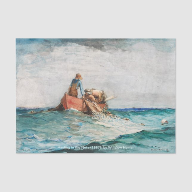 Papel De Seda Assalto Nas Redes (1887) Por Winslow Homer (Frente )