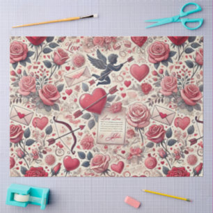 Papel De Seda Assinado com uma Rosa