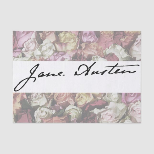 Papel De Seda Assinatura de Jane Austen (Frente )