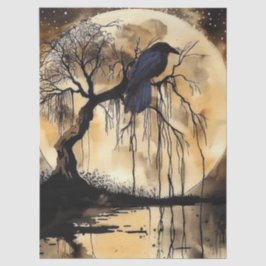Papel De Seda Assombrando Fantasia Gótica Raven & Moon