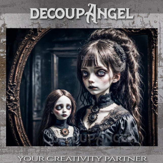 Papel De Seda Assombrando Reflexão da Innocência - Decoupage - (Criador carregado)