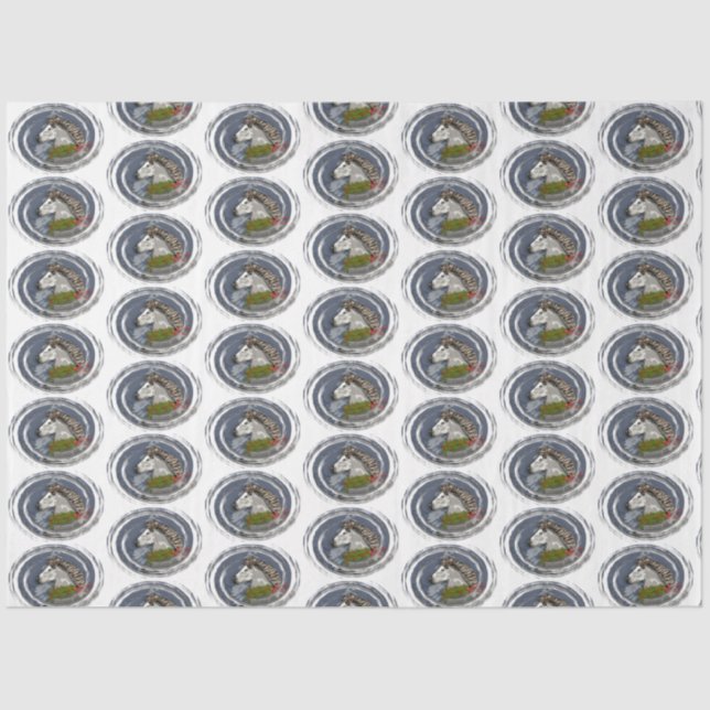 Papel De Seda Astrid Horse para os Feriados (Frente )