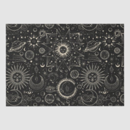 Papel De Seda Astrologia mágica tarot boho celestial