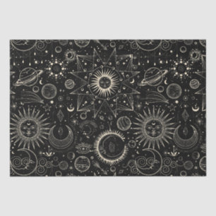 Papel De Seda Astrologia mágica tarot boho celestial