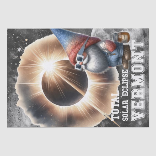 Papel De Seda Astronomia Celestial do Eclipse Solar (Frente )