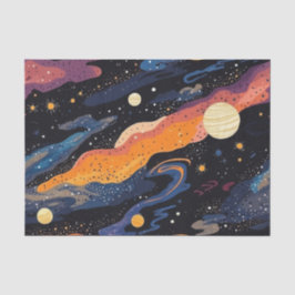 Papel De Seda Astronomia universo galáxia padrão