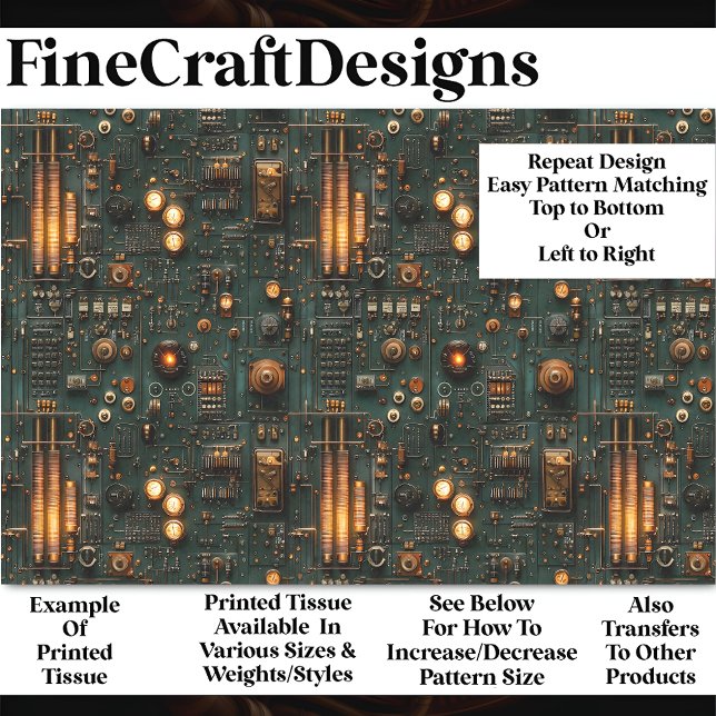 Papel De Seda Atom Punk Tech, Discagens Gages Bulbs BM1 Decoupag (Criador carregado)