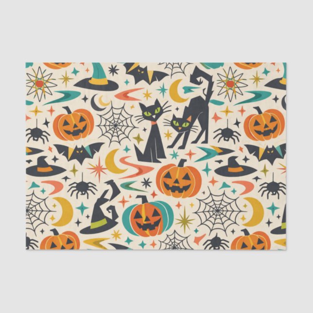 Papel De Seda Atomic Black Cat Halloween (Frente )