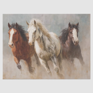 Papel De Seda Através da Desnutação de Cavalos Galopantes de Poe