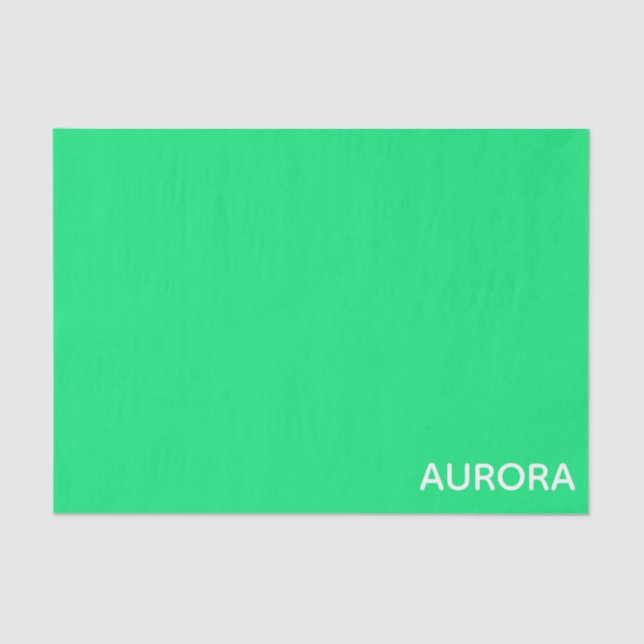 Papel De Seda Aurora green color name (Frente )