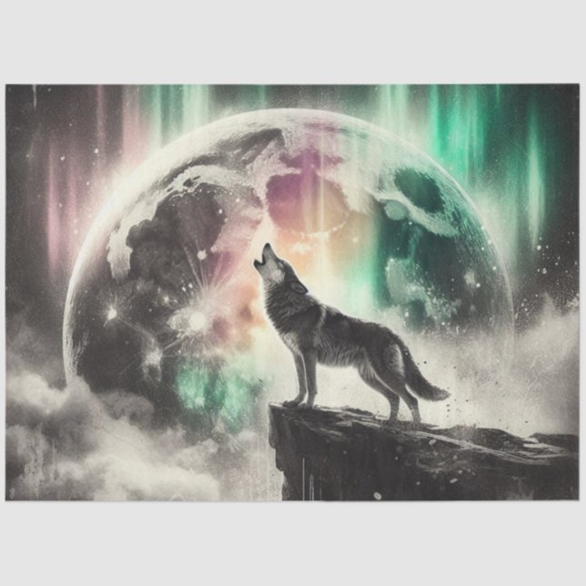 Papel De Seda Aurora Moon Wolf (Frente )