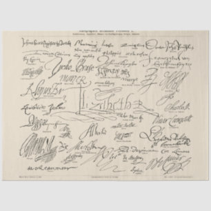 Papel De Seda Autografos do Script Manuscrito Familiar do Pessoa