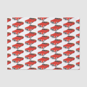 Papel De Seda Automóvel clássico vermelho 1948