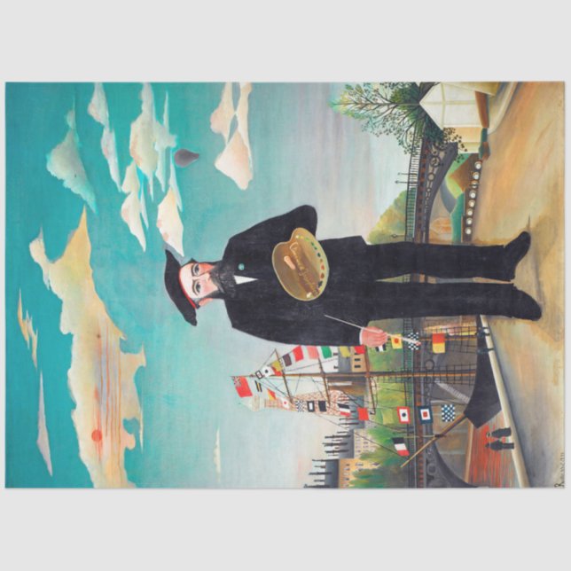 Papel De Seda autorretrato, paisagem, Rousseau (Frente )