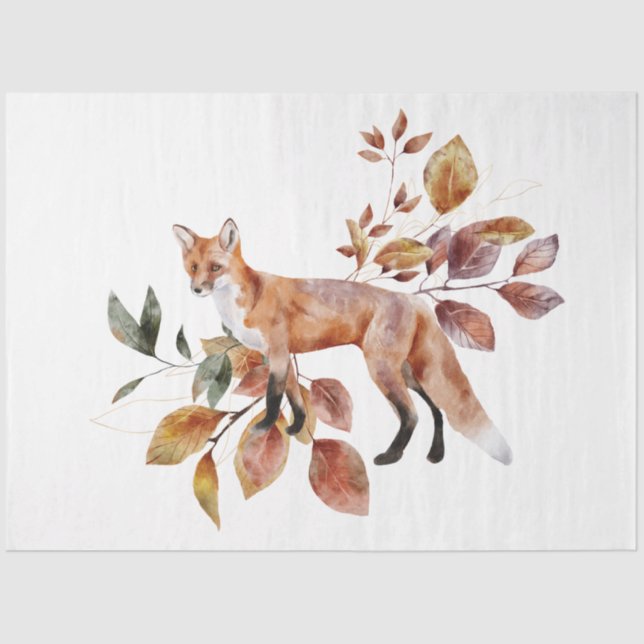 Papel De Seda Autumn Animal and Floral Series Design 35 (Frente )