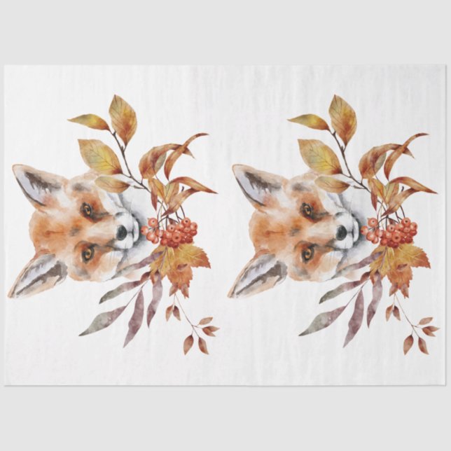 Papel De Seda Autumn Animal and Floral Series Design 38 (Frente )