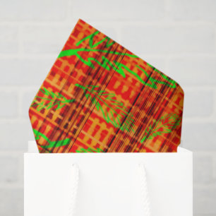 Papel De Seda Autumn Bright Fallen Deixa Xadrez