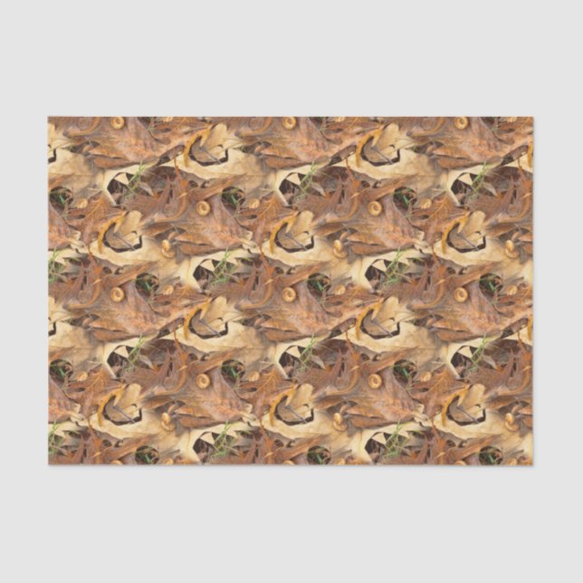Papel De Seda Autumn Deixa Camo Abstrato (Frente )