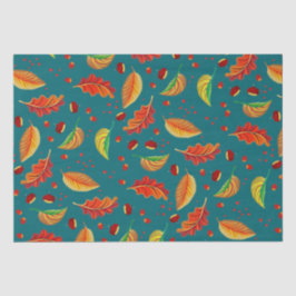 Papel De Seda Autumn Deixa Loucos Castanha Padrão Elegante Queda