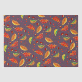 Papel De Seda Autumn Deixa Loucos Castanha Padrão Elegante Queda