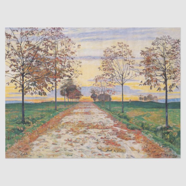 Papel De Seda Autumn Evening (por Ferdinand Hodler) (Frente )