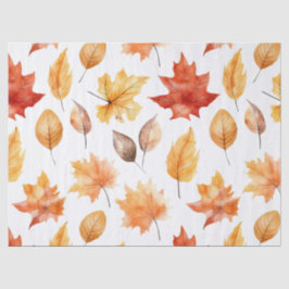 Papel De Seda Autumn Fall Deixa Terracotta Brown Boho Padrão