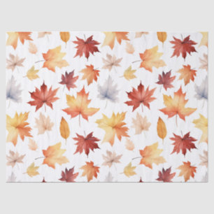 Papel De Seda Autumn Fall Deixa Terracotta Brown Boho Padrão