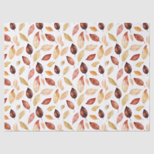 Papel De Seda Autumn Fall Deixa Terracotta Brown Boho Padrão