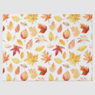 Papel De Seda Autumn Fall Deixa Terracotta Brown Boho Padrão
