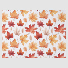 Papel De Seda Autumn Fall Deixa Terracotta Brown Boho Padrão