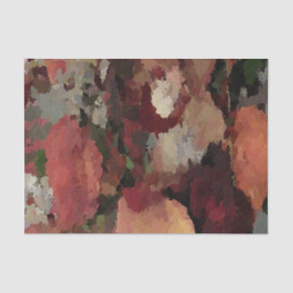 Papel De Seda Autumn Floral Abstrato