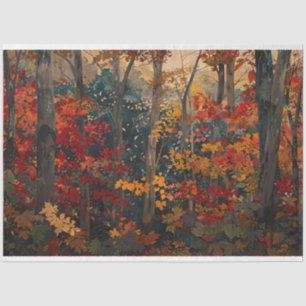 Papel De Seda Autumn Foliage Colorful Woods Decoupage