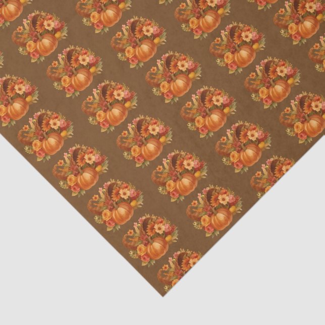 Papel De Seda Autumn Harvest Cornucopia (Detalhes)