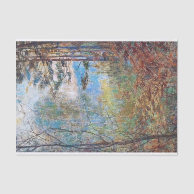 Papel De Seda Autumn Landscape Beaumont-Le-Roger, Normandia (Frente )