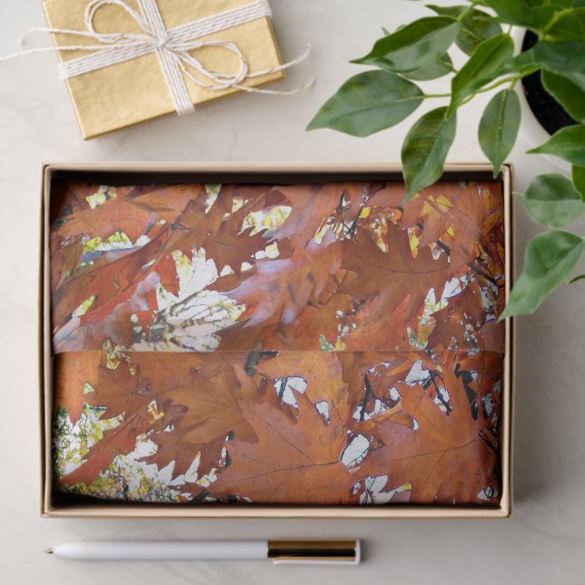 Papel De Seda Autumn Oak Deixa Floral (Presente)