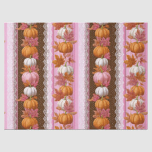 Papel De Seda Autumn Pumpkins & Floral Lace Sem Costura (2)