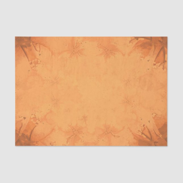 Papel De Seda Autumn Victorian Brown Orange Pattern (Frente )