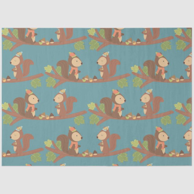 Papel De Seda Autumn Woodland Series Design 4 (Frente )