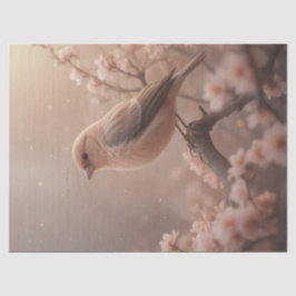 Papel De Seda ave-primavera bonito a rosa