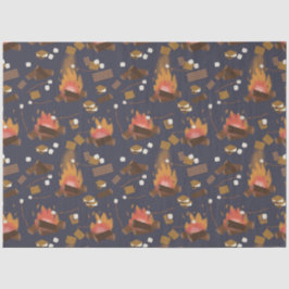 Papel De Seda Aventura e Marshmallow de Acampamento de Fogo