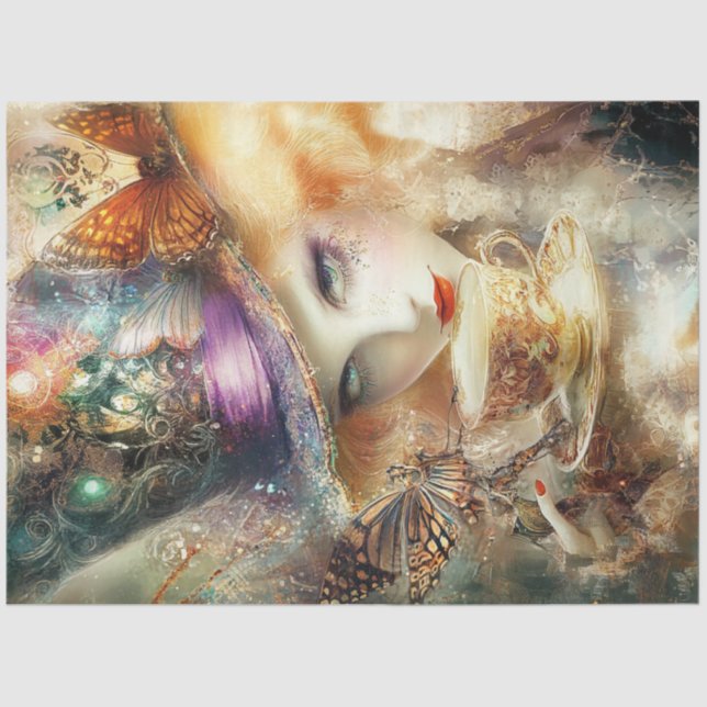 Papel De Seda Aventuras Horárias de Lady Tea (Frente )