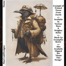Papel De Seda Aventureira Exploradora Steampunk Corvo EG7L Decou