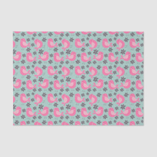 Papel De Seda Aves de bolinhas e Flores