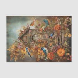 Papel De Seda Aves do outono